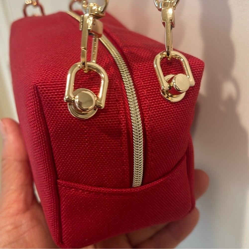 Christian Dior red canvas cosmetics bag to shoulder bag - Picture 8 of 16